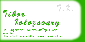 tibor kolozsvary business card